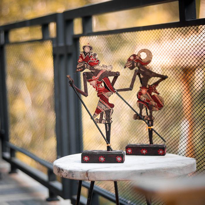 WAYANG KAYU BATIK PREMIUM + STAND OLEH OLEH KHAS JOGJA INDONESIA - RAMA